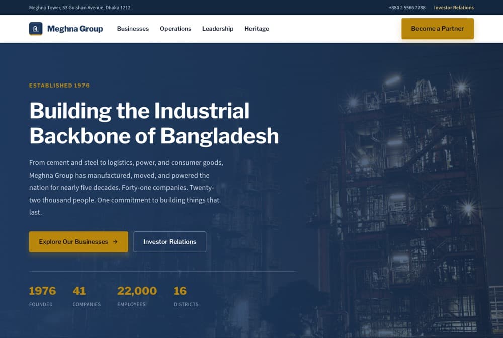 Meghna Group — live Loom site